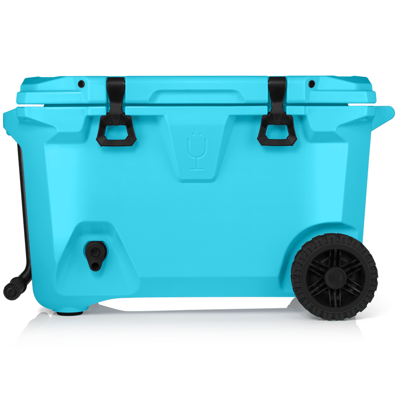 Br Tank 55-Quart Rolling Cooler | Electric Blue - Grab-and-Go Chill