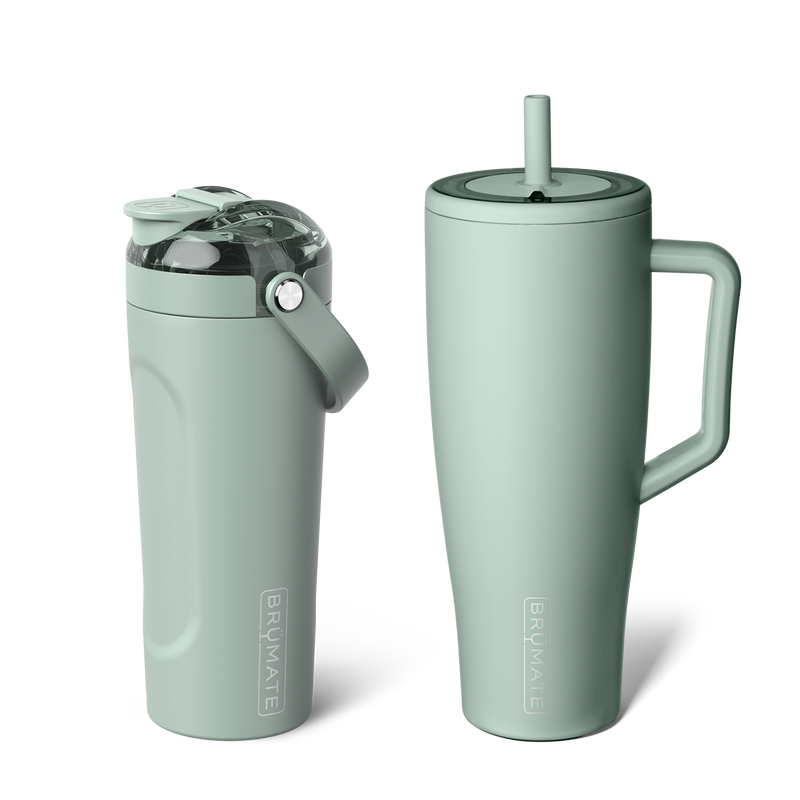 Shake + Glow Bundle | Sage | 40oz/25oz - Casual Ready-Kit