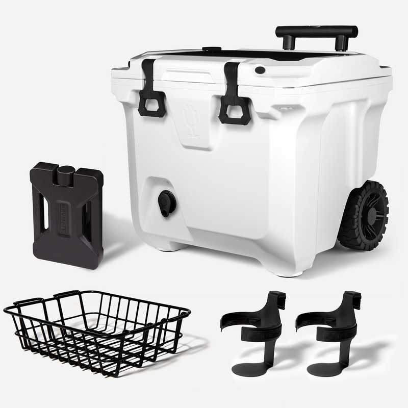 Br Tank 35-Quart Ultimate Day Trip Cooler Bundle | Ice White - Lightweight Daily-Start