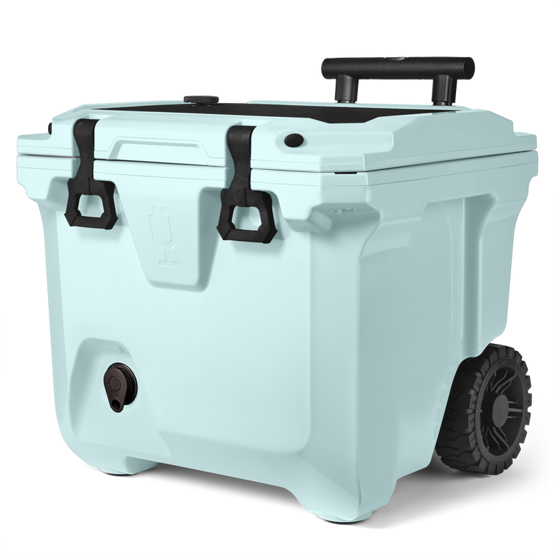 Br Tank 35-Quart Rolling Cooler | Blue Agave - Portable Ice-Ready