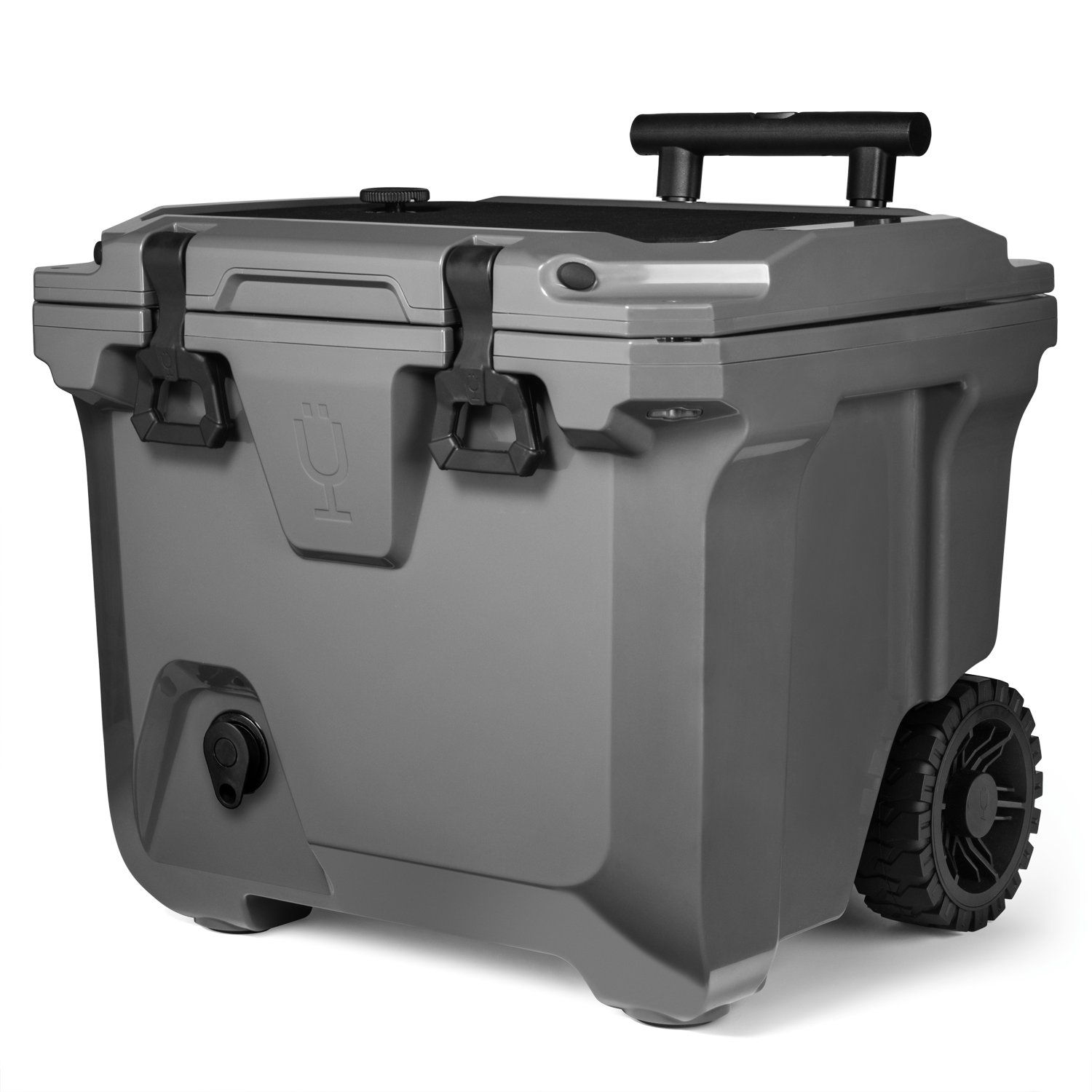 Br Tank 35-Quart Rolling Cooler | Charcoal - Home Ice-Ready