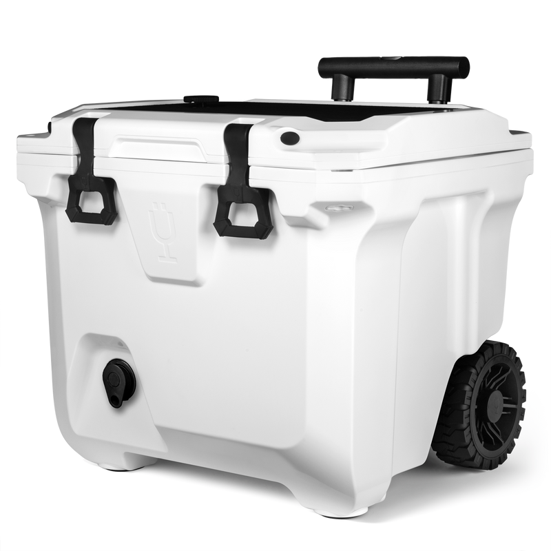 Br Tank 35-Quart Rolling Cooler | Ice White - Fresh Travel