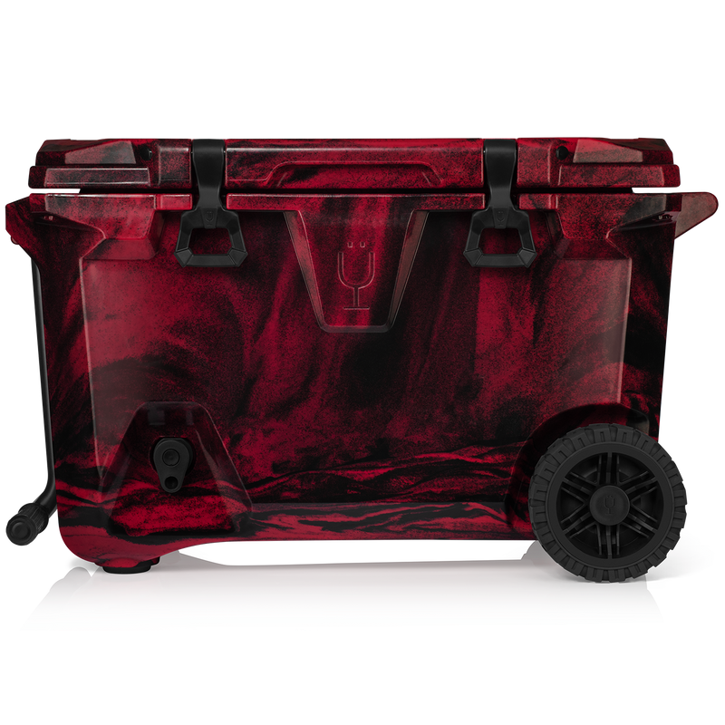 Br Tank 55-Quart Rolling Cooler | Red & Black Swirl - Active Tailgate