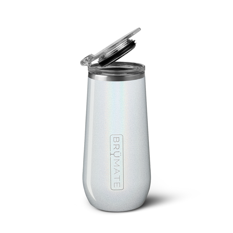 Champagne Flute | Glitter White | 12oz - Lightweight Pour